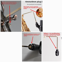 Support de microphone rotatif à 360° pour saxophone avec pince en cuivre et plastique pour enregistrement