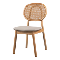 Chaise de salle à manger moderne en bois massif et rotin, ergonomique, confortable, écologique, pour restaurant, appartement, école, hôpital