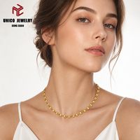 Collier à maillons pour femme en acier inoxydable plaqué or PVD 18 carats, motif grain de café, accessoires de mode, vente en gros de bijoux haut de gamme