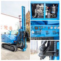 HENGWANG solaire sol Pile vis fondation pilote machine pile battage manuel pile machine pente chenille Gps