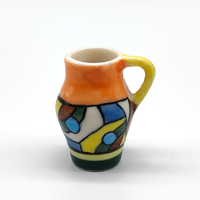 Mini vase en céramique peint à la main, minimaliste, exquis et durable, accessoires pour maison de poupée, pour arrangement floral, cadeau