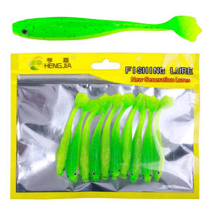 Leurres de pêche en plastique souple queue de pagaie 75mm 105mm Leurres de pêche en forme de <span class=keywords><strong>triangle</strong></span> Leurre de loche souple bionique Leurres de pêche en eau douce - Product Image 4