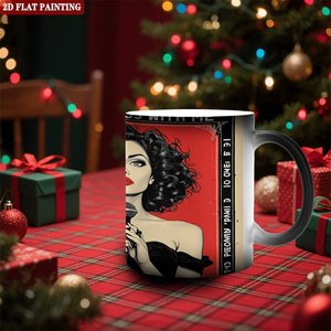 Frosted Black 11oz <b>Ceramic</b> <b>Mug</b> Heat Activated Color Changing Cup Sublimation Ready To Ship - Product Image 2