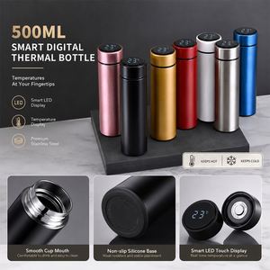 Bouteille d'eau isotherme de 500 ml avec logo personnalisé, affichage de la température LED, pour cadeau promotionnel d'entreprise - Product Image 2
