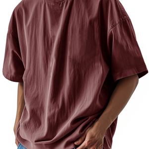 Camiseta de Alta Calidad 100% Algodón para Hombre, Impresión de Logotipo Personalizado, Diseño Holgado Liso con Pesos que Van Desde 260g a 280g - Product Image 2