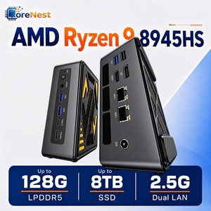 Mini PC CoreNest con AMD <span class=keywords><strong>Ryzen</strong></span> 9 8945HS Zen 4 de 8 Núcleos y 16 Subprocesos a 5.2GHz, Radeon 780M, DDR5, M.2 PCIe 4.0, OCuLink, Windows 11 - Product Image 1