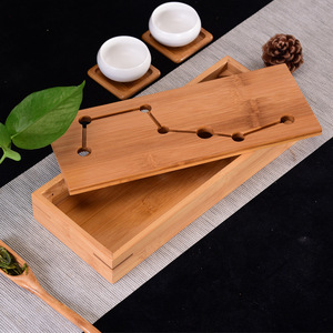 Bandeja de té de bambú de 30x12x4cm con filtro de agua para juego de té Kung Fu - Product Image 2