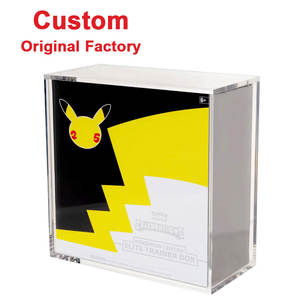 Affichage de boîtier acrylique de résistance aux UV personnalisé par usine directe pour boîte d'entraînement Pokémon Center Elite (célébrations) avec couvercle magnétique - Product Image 1