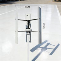 Generador Eólico de Eje Vertical de 1000W, Turbina Eólica de Levitación Magnética de 12V/24V con 3 Aspas y Controlador, para Uso en Jardín Exterior