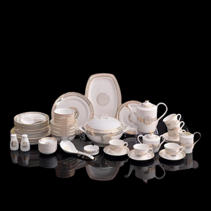 Juego de vajilla de cena de porcelana fina de lujo de fábrica 58 PCS - Product Image 1