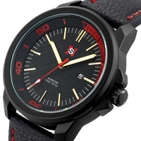 Montres à quartz NS Never Stop N913 au design simple et élégant pour hommes, aiguilles lumineuses, affichage de la date, montre décontractée pour homme, montre de travail
