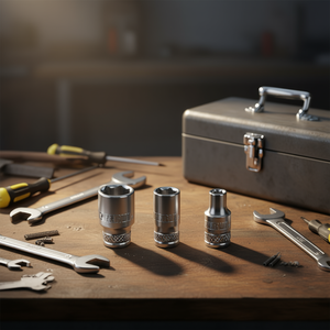 Fervi Hexagon <b>Socket</b> Wrench Normal Series 6 Point Chrome Vanadium Steel Set - Product Image 3