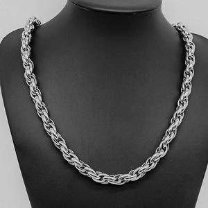 Collares de <span class=keywords><strong>Cadena</strong></span> de Acero Inoxidable Impermeables para <span class=keywords><strong>Hombre</strong></span>/Mujer, Accesorios de <span class=keywords><strong>Cadena</strong></span> Gruesa al por Mayor para el Cuello, Joyería de Moda Diaria - Product Image 6