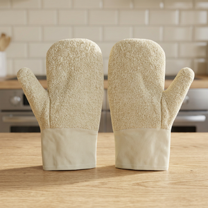 Gants de protection industriels en coton éponge, mitaines de sécurité robustes en éponge, mitaines de boulangerie à double paume en éponge, résistantes à la chaleur, vente en gros - Product Image 1