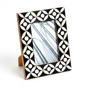 Cadre photo mural horizontal moderne et écologique, fait main, étanche, avec incrustation osseuse, imprimé, pour décoration intérieure élégante - Product Image 1