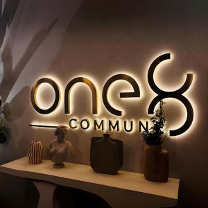 Tùy chỉnh 3D Acrylic Logo Đăng ngoài trời cửa hàng signage với LED Tường Đăng nhà sản xuất nhà sản xuất cho công ty - Product Image 5