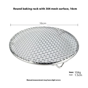 Yolecen 304 maille de Barbecue en acier inoxydable petites grilles carrées pour viande fumée épaissie poêle à charbon de bois maille jetable coréen - Product Image 5