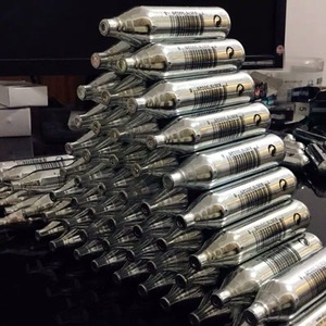 Cartouches de gaz <span class=keywords><strong>CO2</strong></span> miniatures de 16g, 20g, 24g, 25g, cylindres, capsules, récipients, recharge sans soudure pour <span class=keywords><strong>pompe</strong></span> à vélo <span class=keywords><strong>CO2</strong></span> - Product Image 1