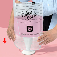 Neue Ankunft Herzförmige Kuchen Kragen Mousse Formen Kuchen Separator Gebäck Kit Kuchen Werkzeuge für Valentinstag Hochzeit Geburtstag