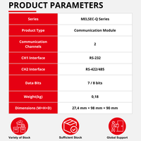 Module de communication série flexible QJ71C24N RS-232 RS-422/485, unité d'interface 230,4 kbps pour PLC Mitsubishi MELSEC-Q