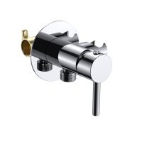 Robinet de salle de bain moderne en acier inoxydable, mitigeur de douche encastré à poignée unique chromé, robinet de commande mural pour douche