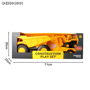 Camion benne de chantier avec roue libre et <span class=keywords><strong>remorque</strong></span>, jouets pour enfants - Product Image 6
