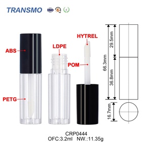 Tubos de Brillo Labial al por Mayor de 3 ml, Tubos Negros para Brillo Labial con Caja y Logotipo - Product Image 2