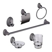 Kit de quincaillerie de toilette chromée pour salle de bains, 6 pièces, accessoires hygiéniques et de salle de bains, nouveauté en chine