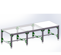 Profilé en aluminium d'extrusion de fente de la table 4040 T de long de 3 mètres faits sur commande pour la chaîne de montage industrielle table de travail et table de tri de cargaison