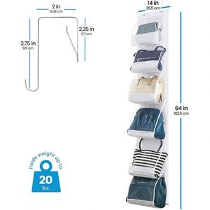 Sac de rangement suspendu pliable à 6 poches pour portes et placards, idéal pour organiser et utiliser facilement – Meilleure vente - Product Image 3