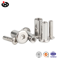 Écrous à tête plate de haute précision en acier inoxydable 304, norme DIN, M3-M6, industrie automobile, écrou à douille hexagonale mâle-femelle