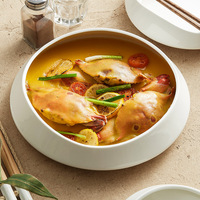 Grand bol à soupe en céramique à rebord large et profond, assiette à pâtes en porcelaine blanche, style japonais élégant, pour cadeaux d'affaires, idéal pour les plats de fruits de mer.