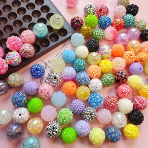 20mm Rhinestone <strong>Beads</strong> for Pens Fancy Chunky Bubblegum Spacer DIY <strong>Beads</strong> for Beadable Pens Candy Sparkle Bling Ball <strong>Beads</strong> - Product Image 2