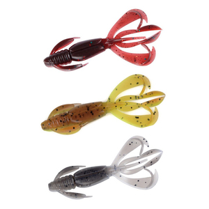 10 unidades/bolsa Señuelo blando de pesca con forma de camarón, cebo de criatura con doble cola para pesca de lubina en agua dulce y salada, aparejos de pesca - Product Image 1