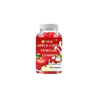Bonbons gélifiés au vinaigre de cidre de pomme sucré et acidulé 1000mg, 60 unités, pour la gestion du poids, faibles en glucides, vitamines pour adultes