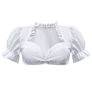 Top Bávaro Blanco para Mujer, Talla Grande, Disfraz de Oktoberfest, Tallas S a 5XL - Product Image 5