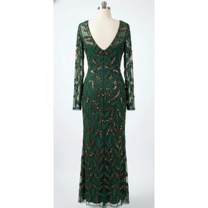 Hot <b>Sale</b> Handcrafted Beaded Full Sleeve Long Gown <b>for</b> Parties or <b>Weddings</b> & Red Carpet Events Available at Factory Price - Product Image 1