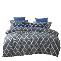 Ensembles de literie de luxe avec fermeture à glissière douce personnalisée, ensembles de housse de couette à motif imprimé classique