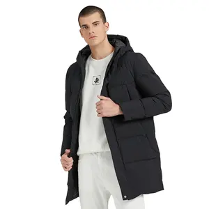 Großhandel New Men Winter Warm Duck Down Gepolsterte Lange Jacke Puffy Quilt Custom Logo Long Down Cost Jacke