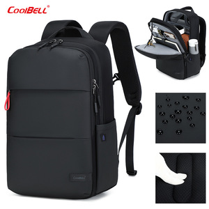 Coolbell Laptop <b>Backpack</b> 15.6 Inch <b>Slim</b> Lightweight Business Travel <b>Backpack</b> With Roller Case For Men - Product Image 1