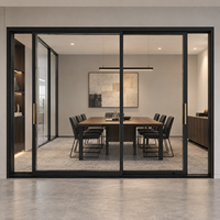 Porte coulissante en aluminium sur mesure avec options de vitrage pour les logements multi-familiaux et les balcons d'appartements