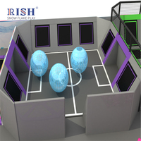 Équipement de terrain de jeu commercial : trampoline intérieur et panneaux sensoriels interactifs pour une récréation captivante des enfants