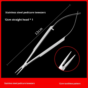 Pinset Pedikur Baja Tahan Karat, Forceps Paronychia, Pinset Kuku Kaki, Pinset Hangnail, Forceps Kapiler, Penjepit Jarum Bedah Medis - Product Image 6