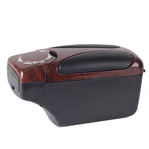 High Performance Console box portable armrest plastic coin case phone holder for car With Bottle Bracket