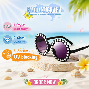 <span class=keywords><strong>Gafas</strong></span> de <span class=keywords><strong>Sol</strong></span> de Moda para Mujer al por Mayor, Redondas, Extra Grandes, con Cristales Degradados en Morado y Decoración de Diamantes de Imitación, Ideales para Fiestas - Product Image 1
