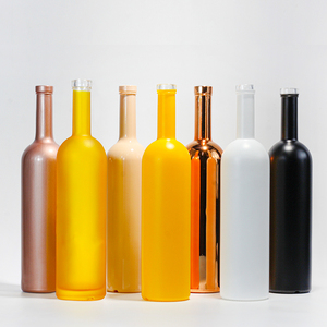 Nhà Máy <span class=keywords><strong>700Ml</strong></span> Whisky Tinh Thần Chai 750 Ml 750 Ml Vodka Chai Thủy Tinh Có Thể Tráng Frosted Mạ Điện Màn Hình In Với Nút Chai - Product Image 2