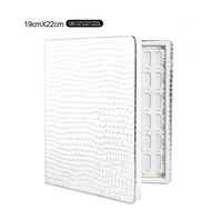 Organisateur d'échantillons en cuir PU rigide pour présentation de couleurs de gel d'ongles, accessoire pratique, livre de nuancier de couleurs pour ongles