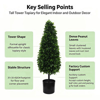 Plante artificielle en forme de cône de 92 cm, imitant une feuille d'arachide, en pot, pour la décoration de la maison, du bureau, du salon ou de la table.