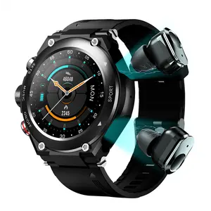 2 1 Tws Bt 이어 버드 Smartwatch 체온 심박수 모니터 혈압 스마트 시계 T92