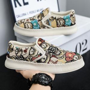 Zapatos de hombre Zapatos casuales de nueva temporada para todas las estaciones Zapatos de tela modernos y a la moda con estampados Zapatos cómodos y relajados - Product Image 5